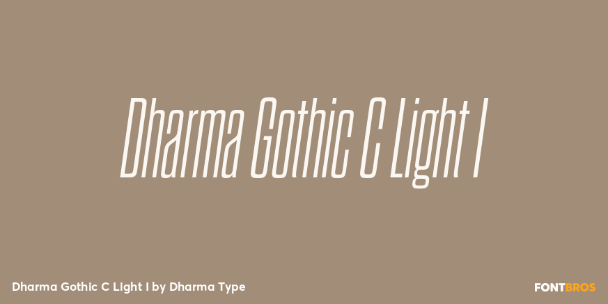 Dharma Gothic C Light I Font Poster #1