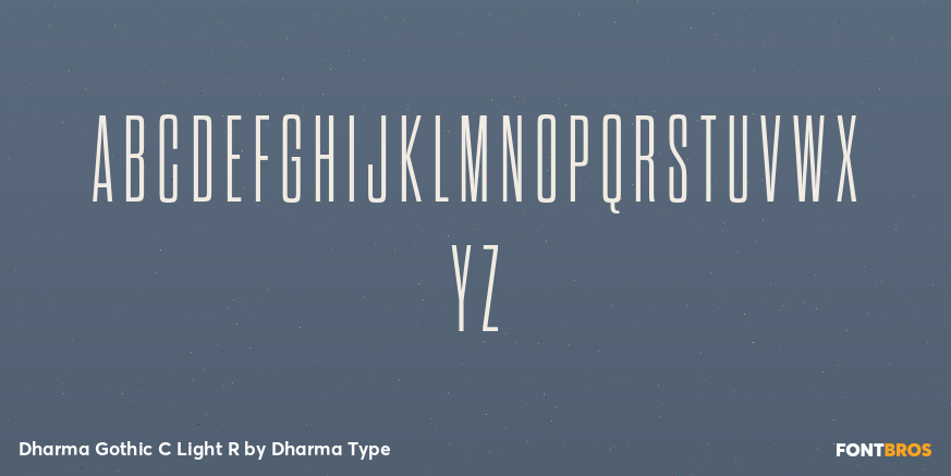 Dharma Gothic C Light R Font Poster #2