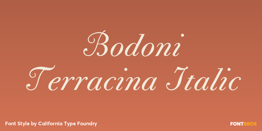 Bodoni Terracina Italic Poster