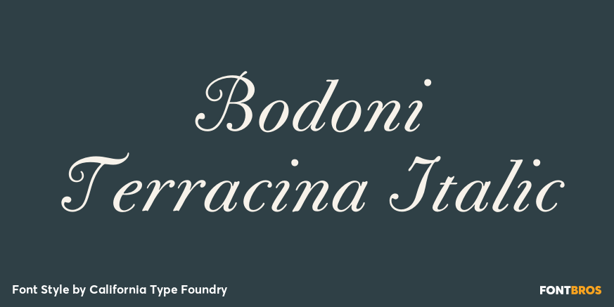 Bodoni Terracina Italic Poster