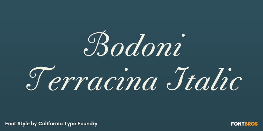 Bodoni Terracina Italic Poster