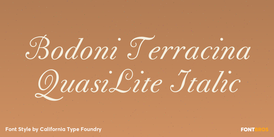 Bodoni Terracina QuasiLite Italic Poster