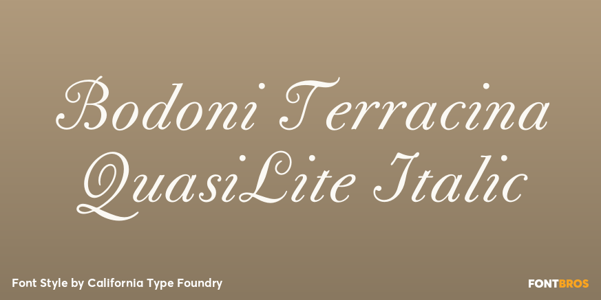 Bodoni Terracina QuasiLite Italic Poster