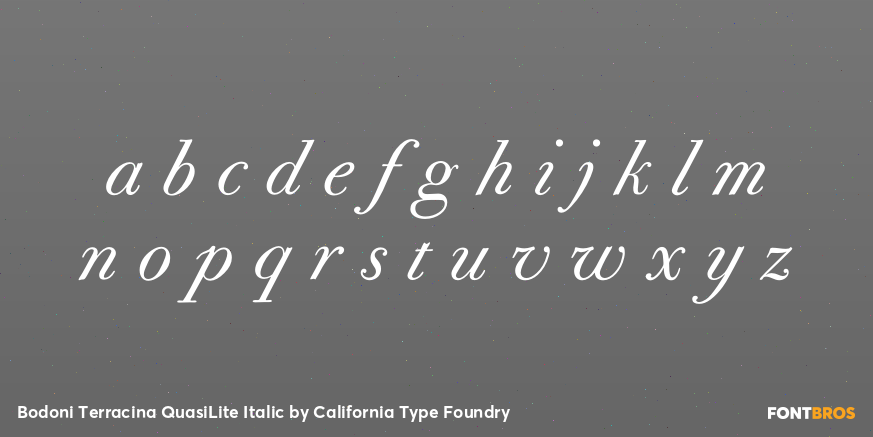 Bodoni Terracina QuasiLite Italic Font Poster #3