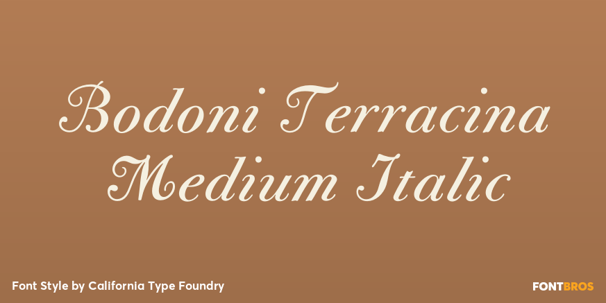 Bodoni Terracina Medium Italic Poster
