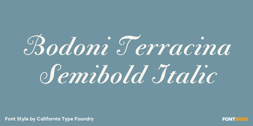 Bodoni Terracina Semibold Italic Poster