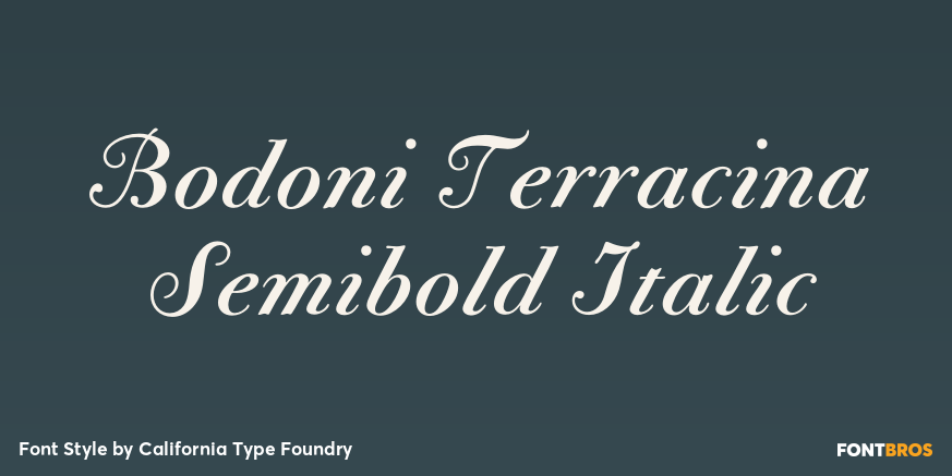 Bodoni Terracina Semibold Italic Poster