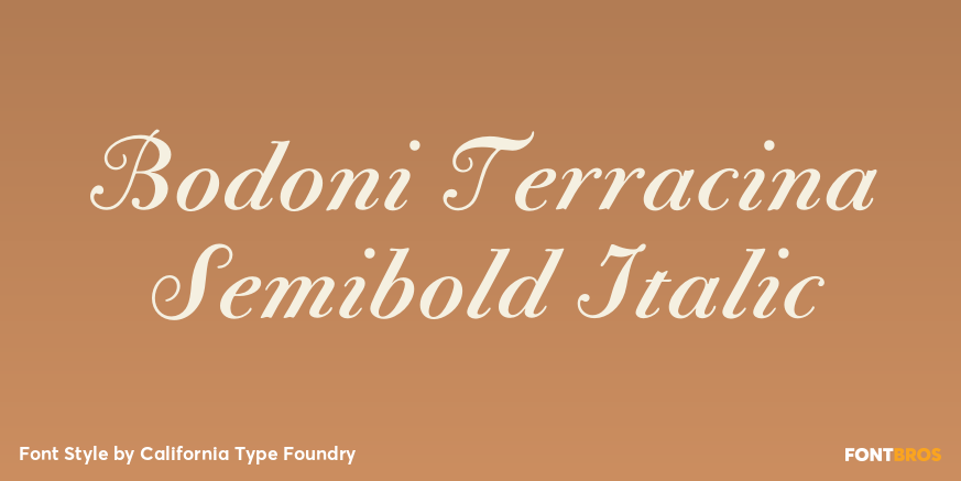 Bodoni Terracina Semibold Italic Poster