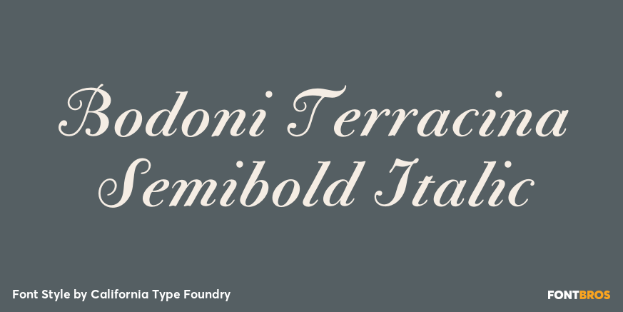 Bodoni Terracina Semibold Italic Poster