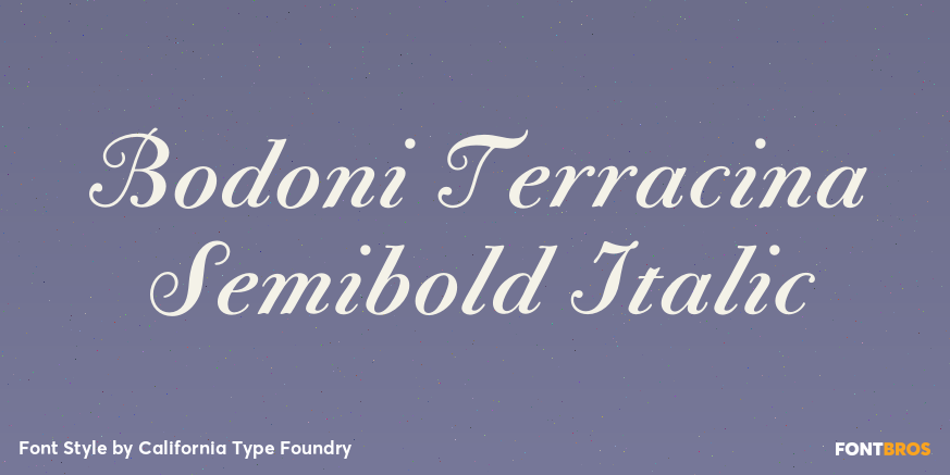 Bodoni Terracina Semibold Italic Poster