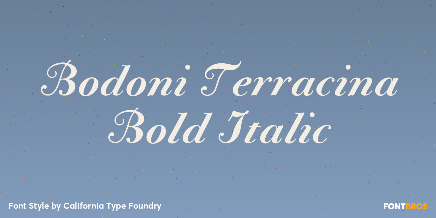 Bodoni Terracina Bold Italic Poster