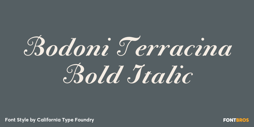 Bodoni Terracina Bold Italic Poster