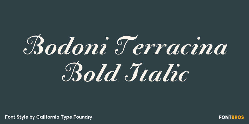 Bodoni Terracina Bold Italic Poster
