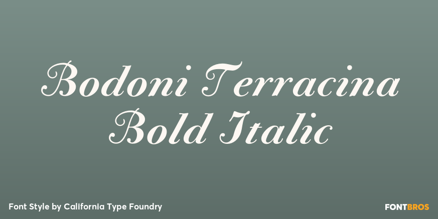 Bodoni Terracina Bold Italic Poster