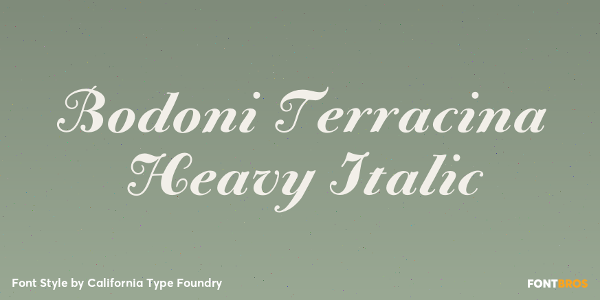 Bodoni Terracina Heavy Italic Poster