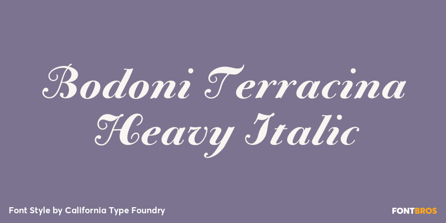 Bodoni Terracina Heavy Italic Poster
