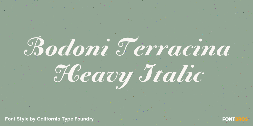 Bodoni Terracina Heavy Italic Poster
