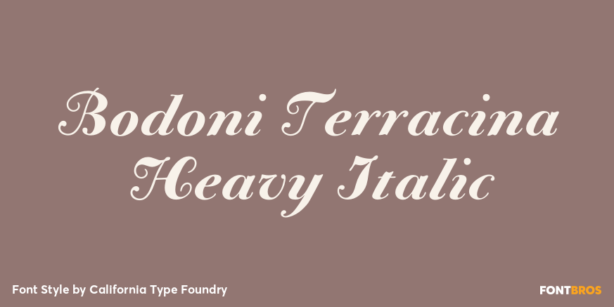 Bodoni Terracina Heavy Italic Poster