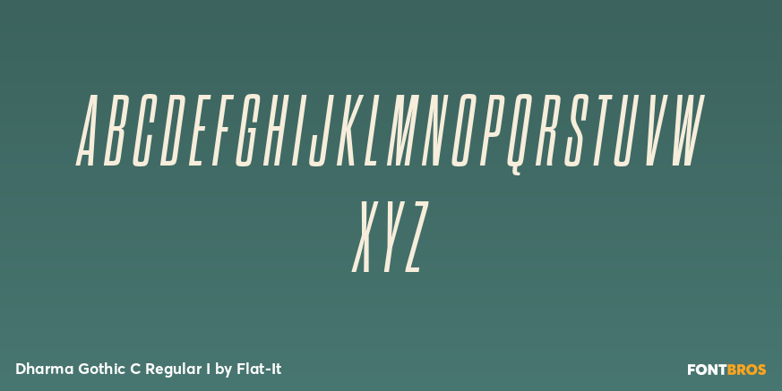 Dharma Gothic C Regular I Font Poster #1
