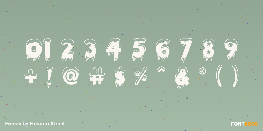 Freeze Font Poster #1