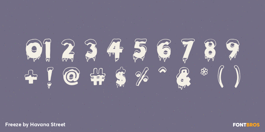 Freeze Font Poster #4