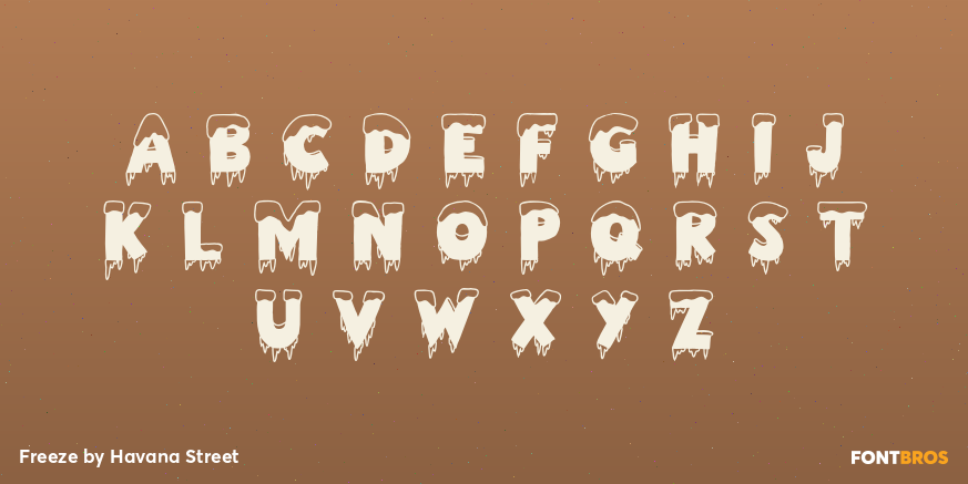 Freeze Font Poster #1