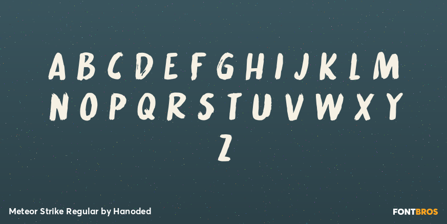 Meteor Strike Regular Font Poster #3