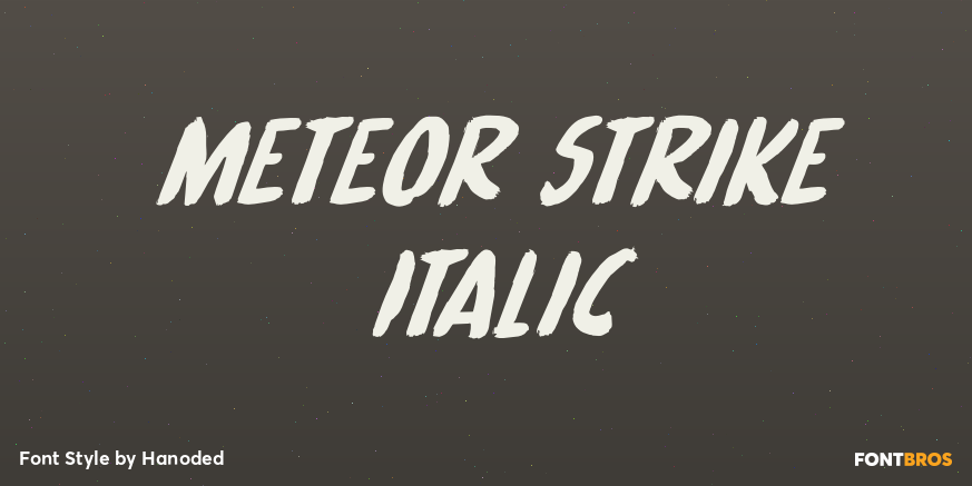Meteor Strike Italic Poster