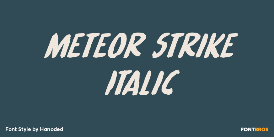 Meteor Strike Italic Poster