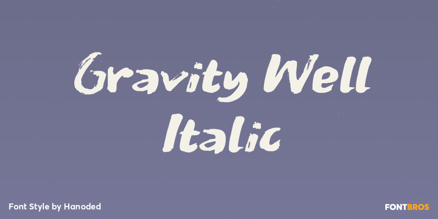 Gravity Well Italic Poster