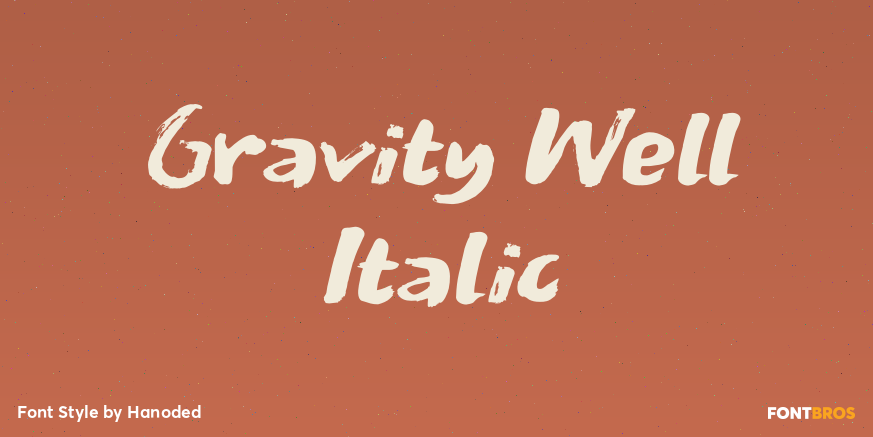 Gravity Well Italic Poster
