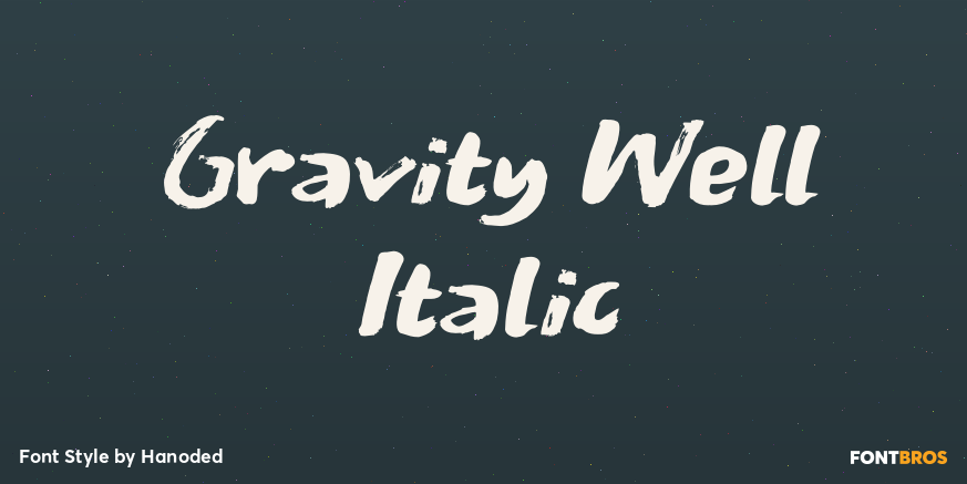 Gravity Well Italic Poster