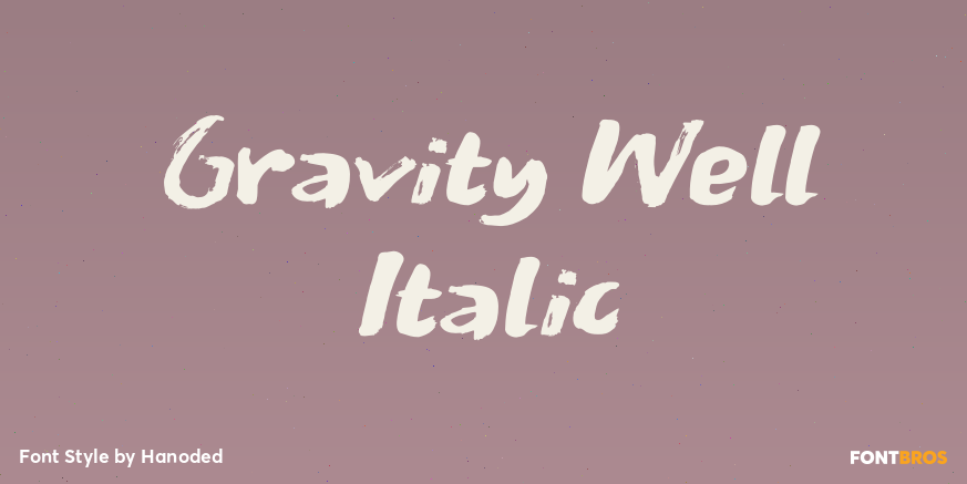 Gravity Well Italic Poster