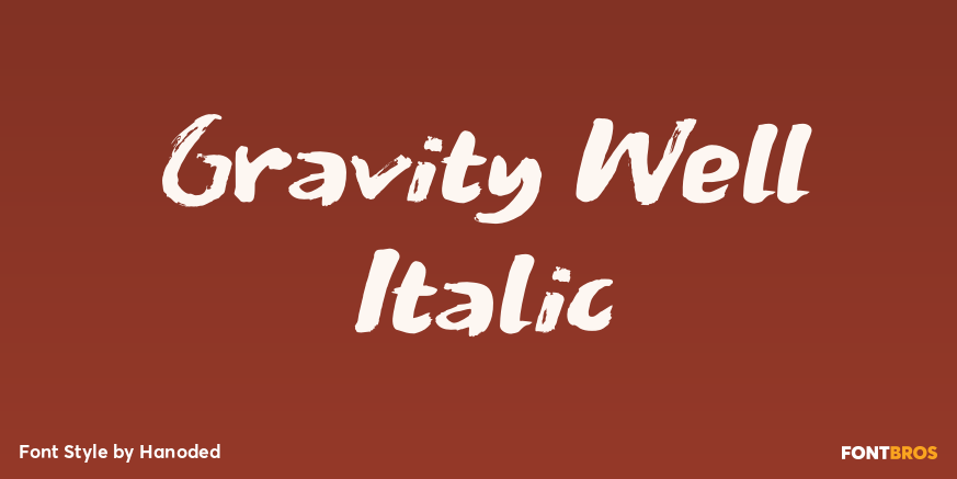 Gravity Well Italic Poster