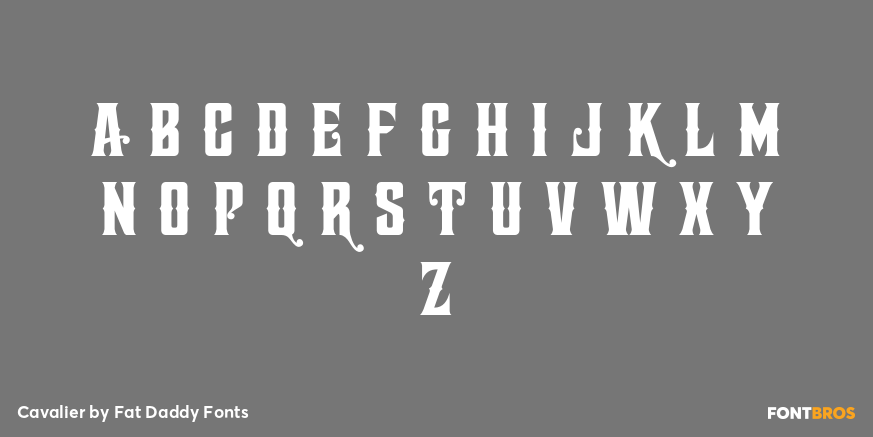 Cavalier Font Poster #3