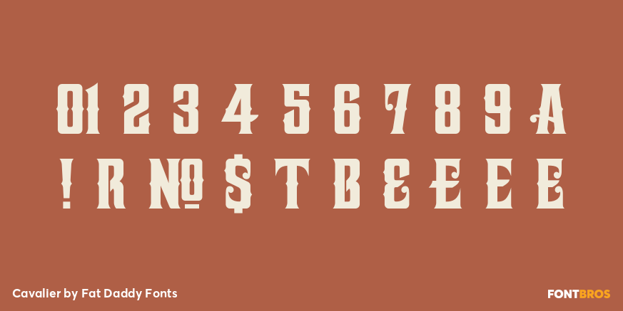 Cavalier Font Poster #4