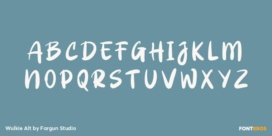 Wulkie Alt Font Poster #2