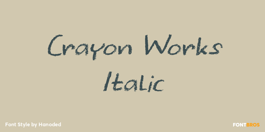 Crayon Works Italic Poster