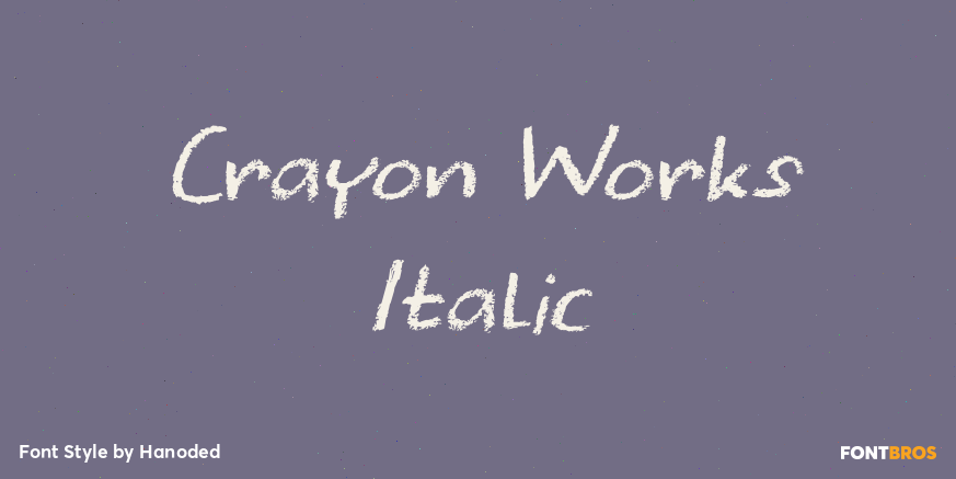 Crayon Works Italic Poster