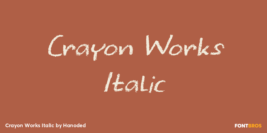 Crayon Works Italic Poster