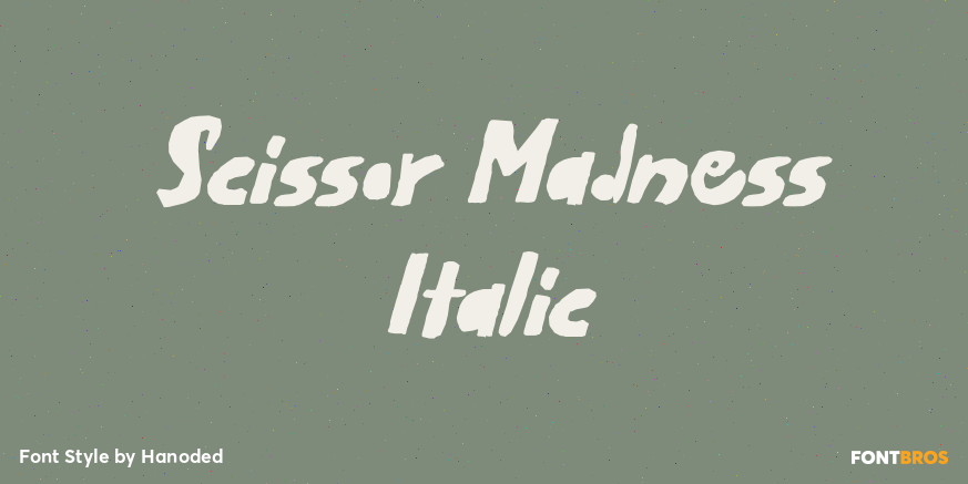 Scissor Madness Italic Poster