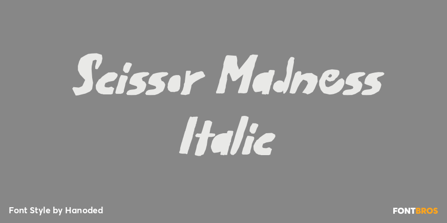 Scissor Madness Italic Poster