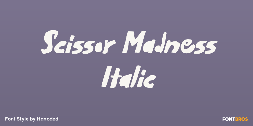 Scissor Madness Italic Poster