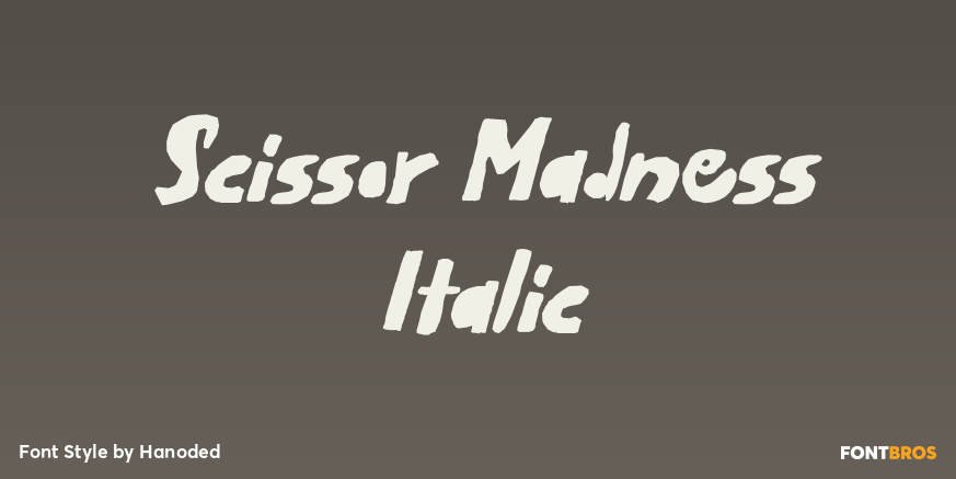 Scissor Madness Italic Poster