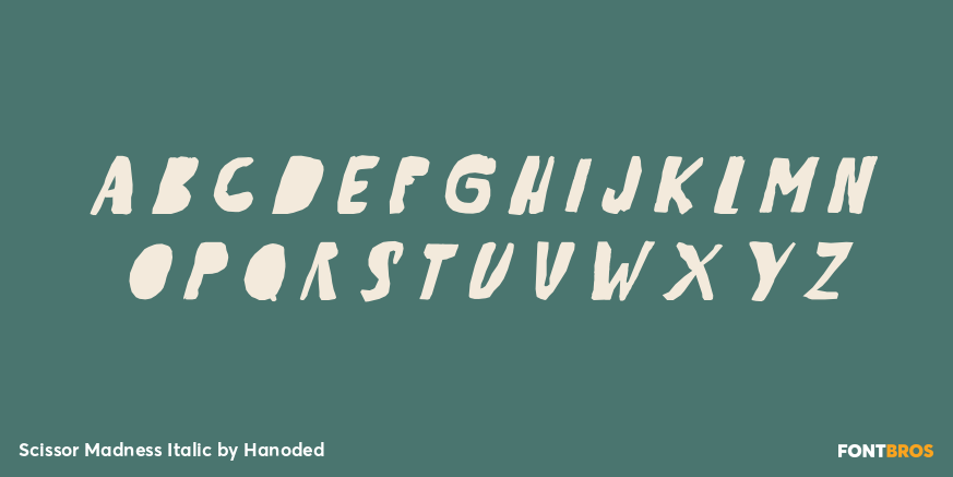 Scissor Madness Italic Font Poster #2