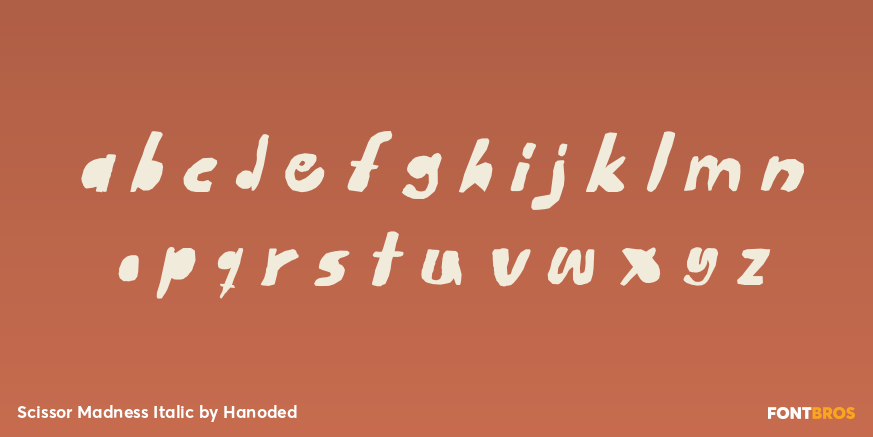 Scissor Madness Italic Font Poster #3