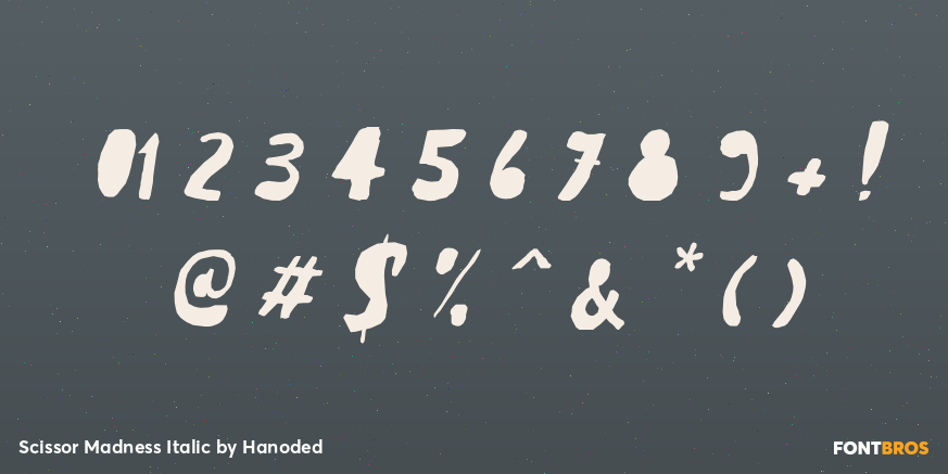 Scissor Madness Italic Font Poster #4