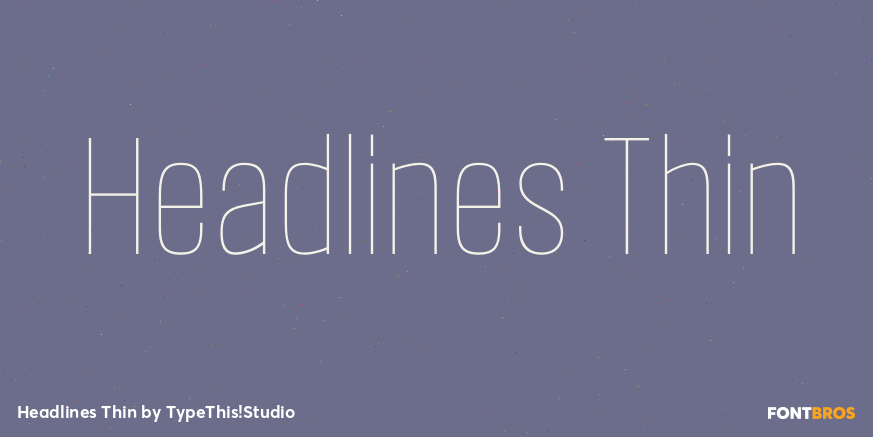 Headlines Thin Font Poster #1