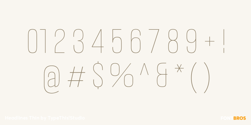 Headlines Thin Font Poster #4