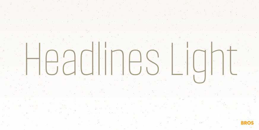 Headlines Light Font Poster #1